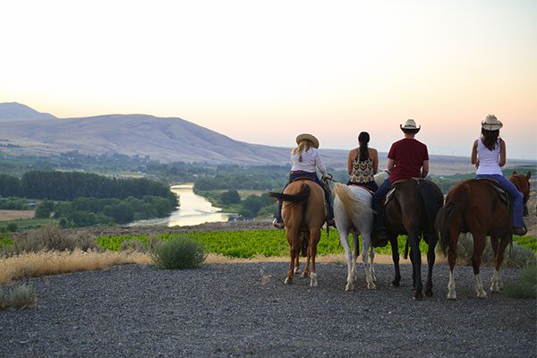 group on horse ride