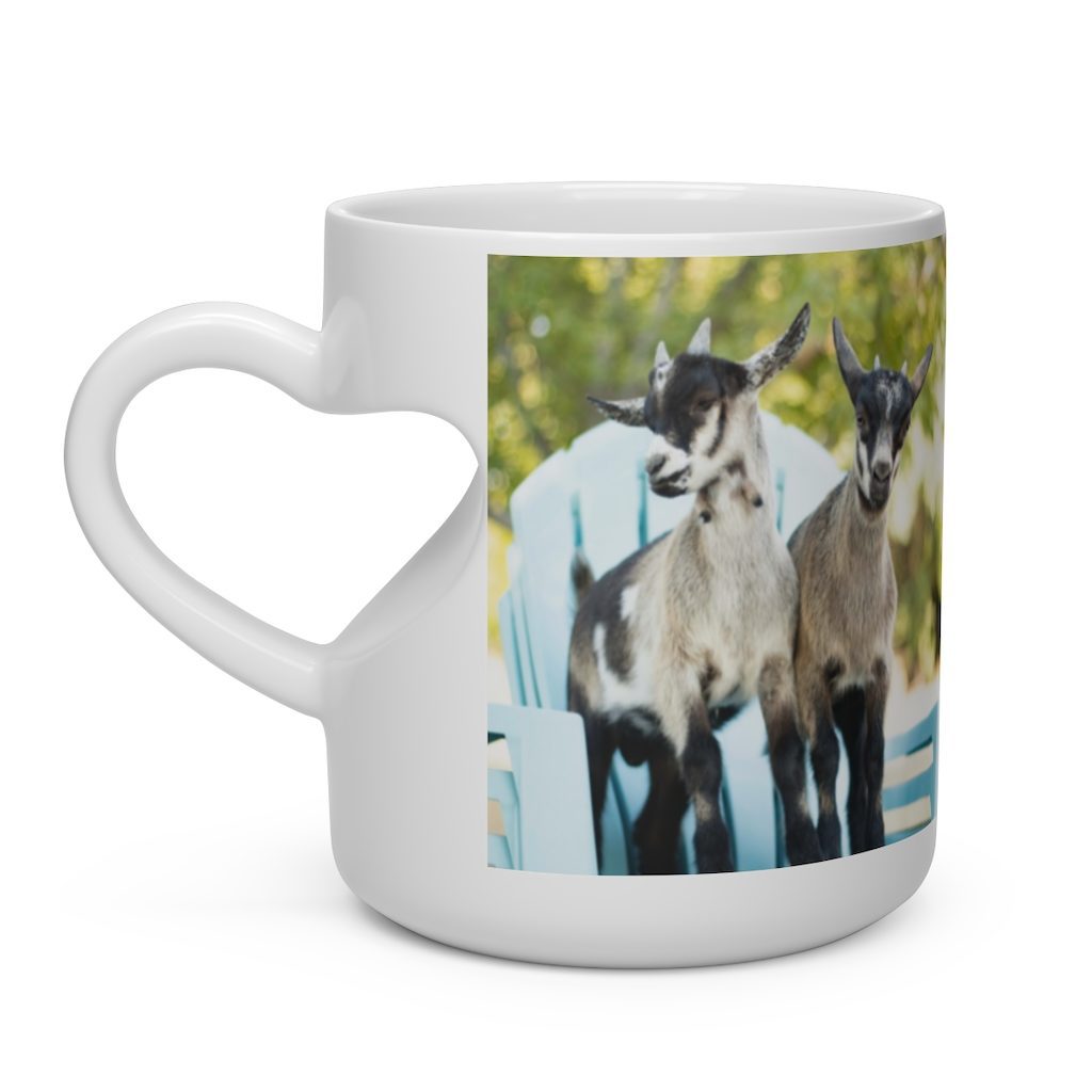 "The best thing to hang onto in life is each other." Audrey Hepburn Goat Themed Mug